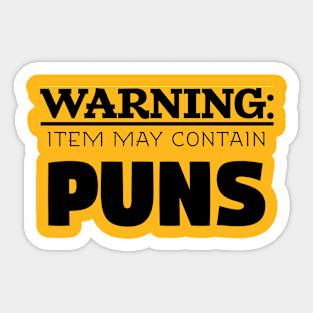 May Contain Puns Sticker